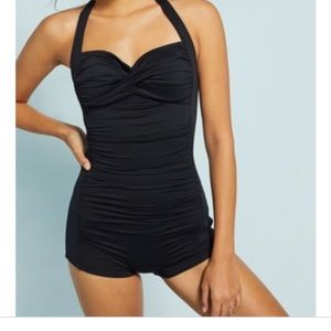 Seafolly boyleg vintage-style swimsuit